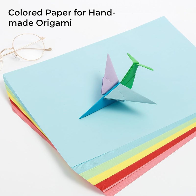 MG 100 Sheets Colored Copy Printing Paper 5 Assorted Colors, 8.3 X 11.7 in Construction Paper for Card Making Scrapbooking School Office DIY Craft - Image 3